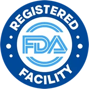 FDA-registered facility seal used in the GutOptim listing artwork